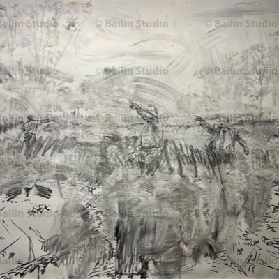 Burnt Field [underdrawing], 2022