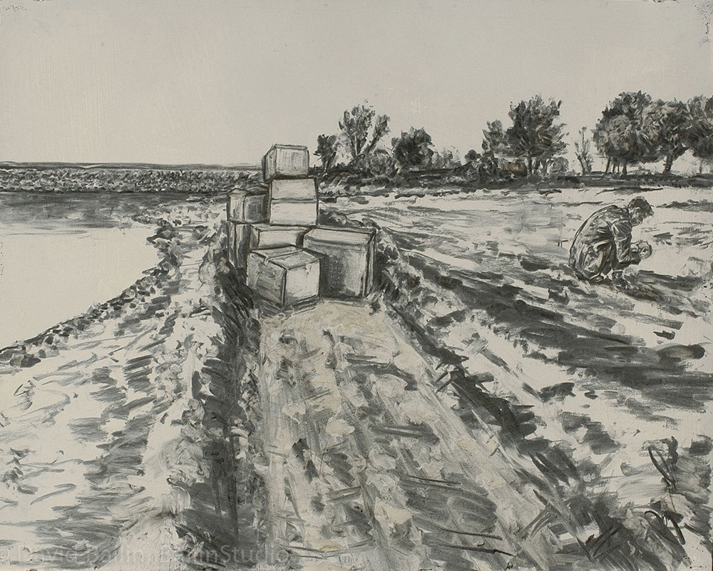  COLLECTION • 2004 • Charcoal on Paper • 24 x 30 inches [61 x 76 cm] 