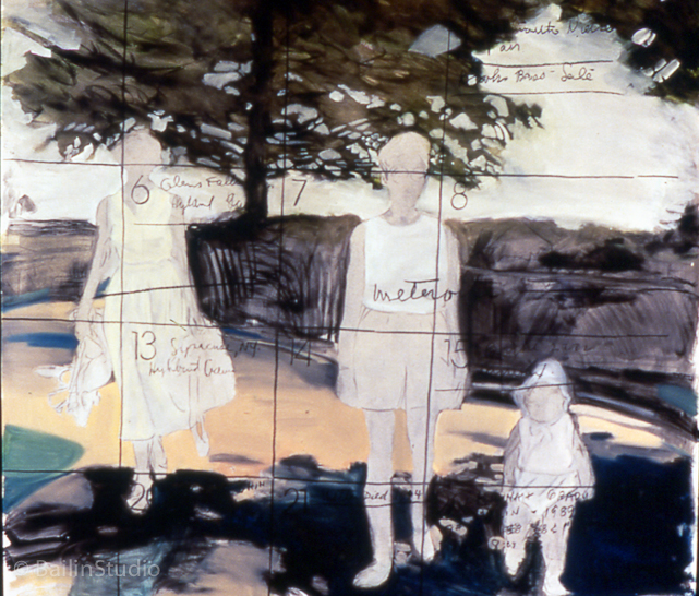 METEOR SHOWERS • 1994 • 72 x 72 inches • Charcoal and Oil on Paper • Private Collection • Boston, MA