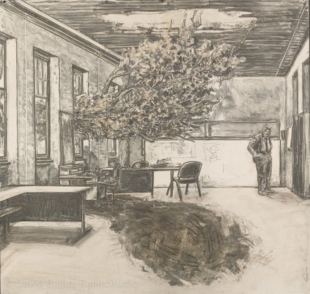  SHOE • 2007 • Charcoal and Coffee on Prepared Paper • 48 x 50½ inches [133 x 128 cm] • Private Collection, Little Rock, AR 